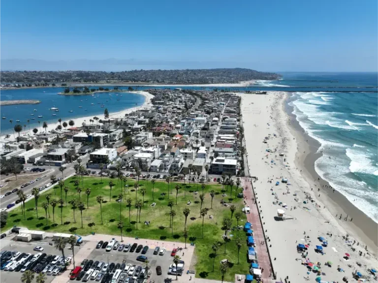 Aerial Mission Bay And Beach San Diego California