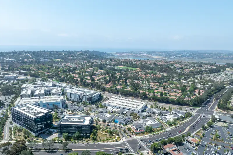 Aerial Neighborhood San Diego County California Located Coast