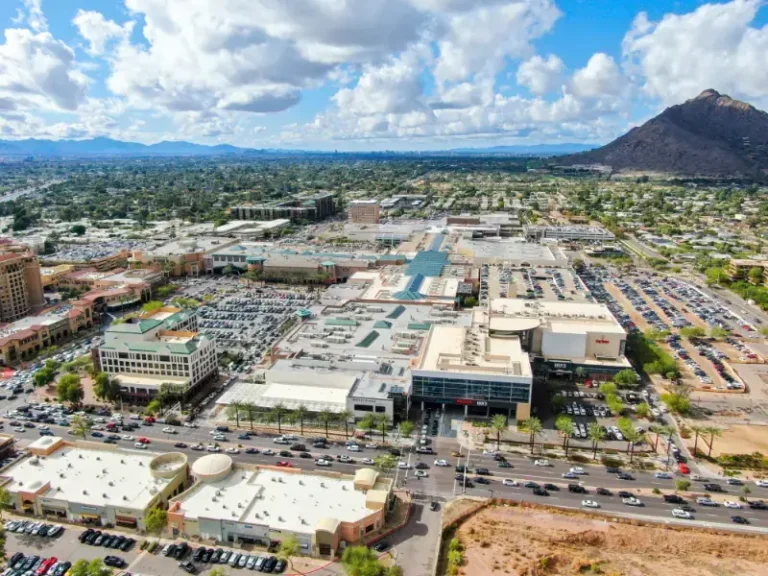 Aerial Scottsdale Desert City Arizona East State Capital Phoenix