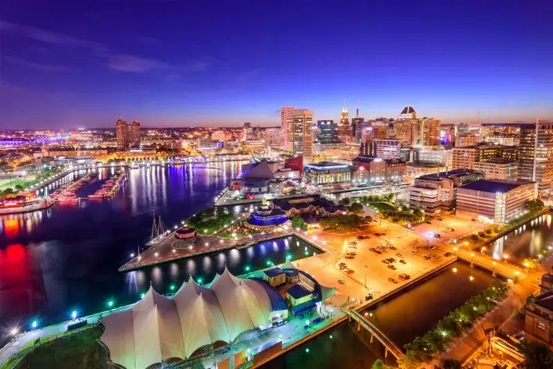 Baltimore At Night Maryland