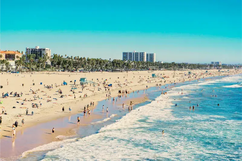 Beach Santa Monica California Usa