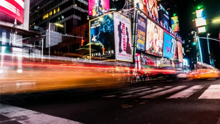 Broadway Manhattan Traffic At Night