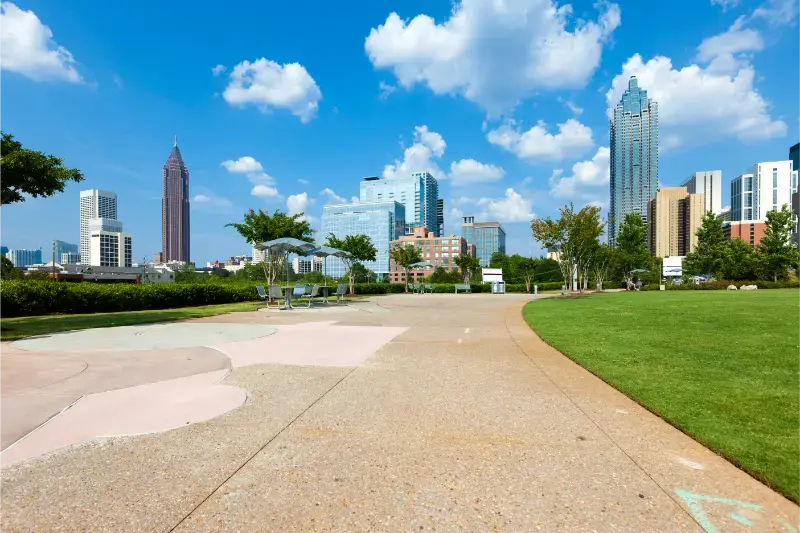 Buildings Downtown Atlanta Public Park Georgia