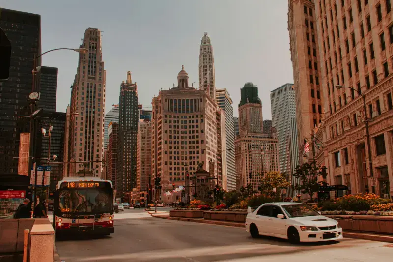 Chicago Downtown Architecture Street