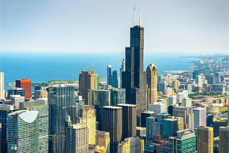 Chicago Skyscrapers From Observation Deck
