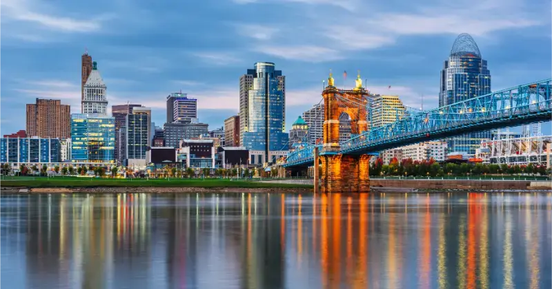 Cincinnati Ohio USA Downtown Skyline