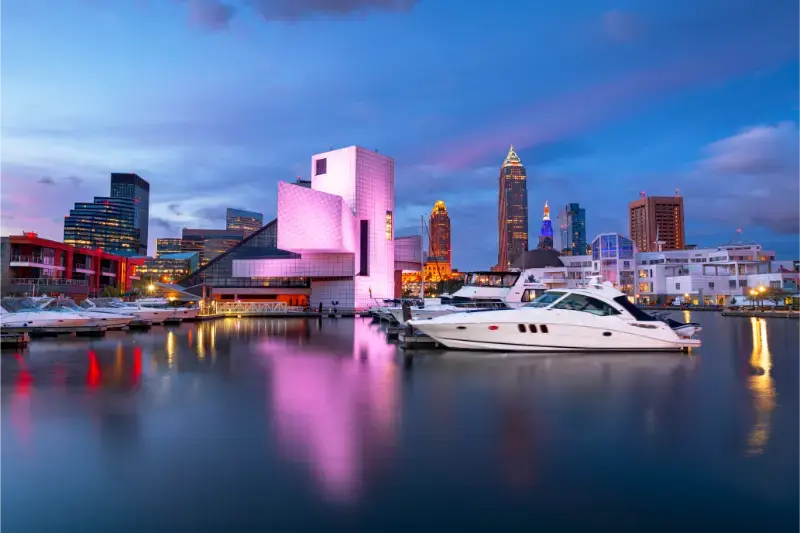 Cleveland Ohio Downtown City Skyline Harbor