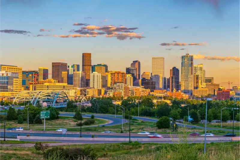 Denver City Skyline Cityscape Colorado Usa
