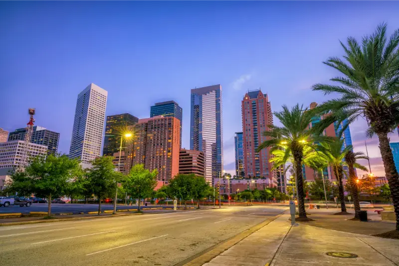 Downtown Houston Skyline Texas Twilight