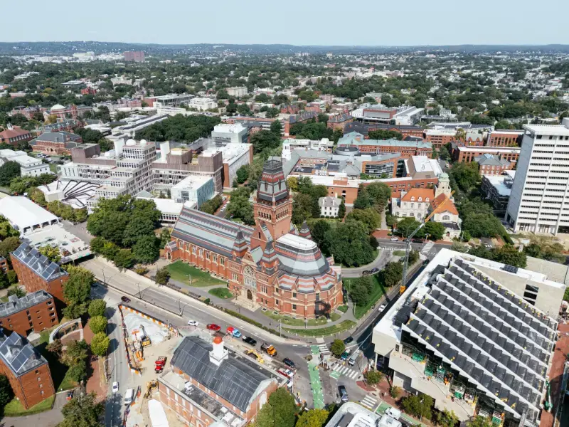 Drone Harvard Yard Cambridge Massachusetts