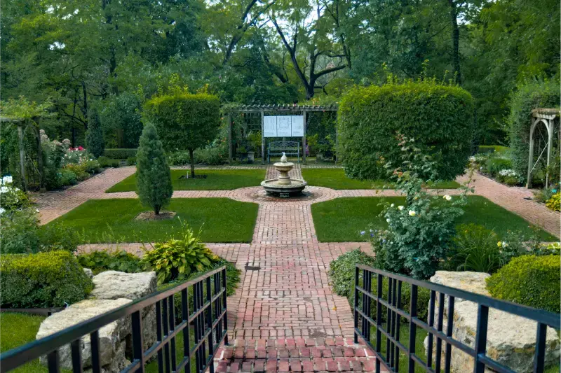 English Garden Dubuque Arboretum Botanical Gardens Iowa USA