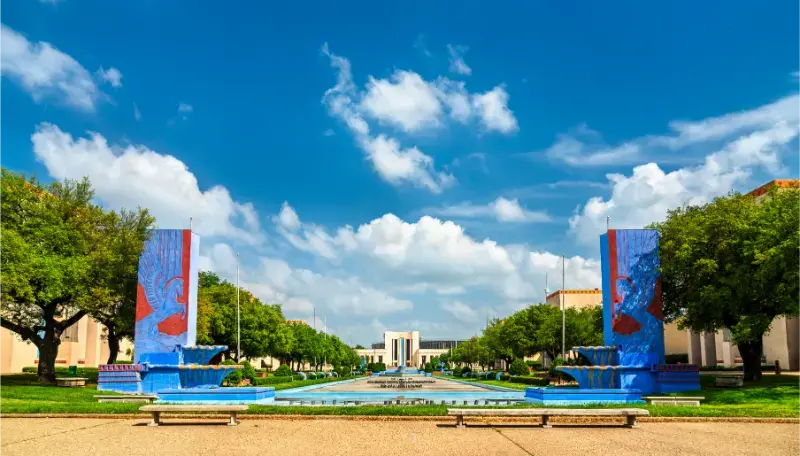 Esplanade Fountain Fair Park Built Texas Centennial Exposition Dallas
