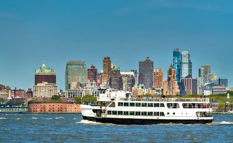 Ferry Connecting New York City Liberty Ellis Islands Jersey City