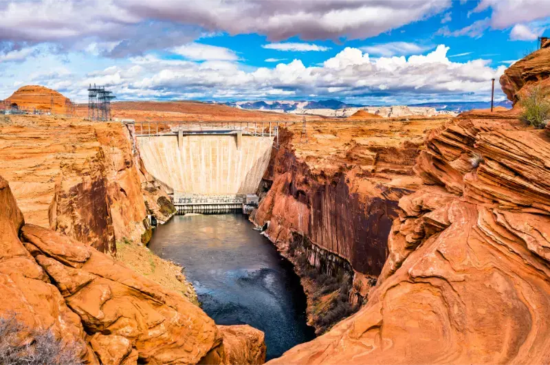 Glen Canyon Dam Colorado River Arizona Usa