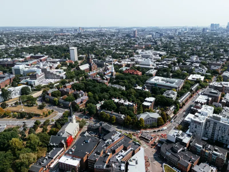 Hilt Conference Drone Flight Harvard Yard Cambridge Massachusetts
