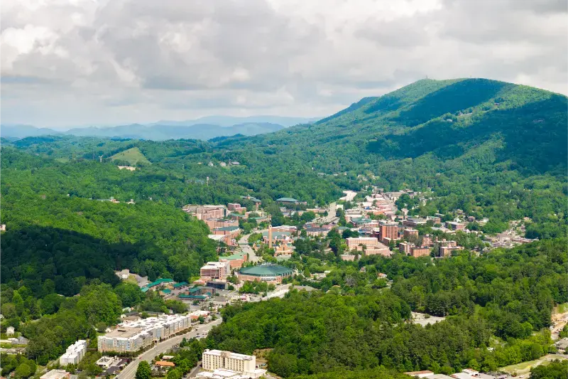 Historic American Architecture Boone Old Historical Town North Carolina Blue Ridge Mountains Townscape