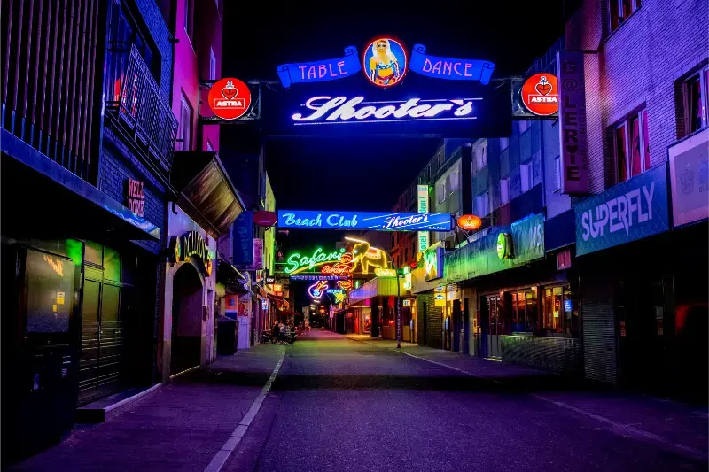Historic Downtown Broadway Live Music Restaurant Drinking Bars Neon Signs Nashville Tennessee