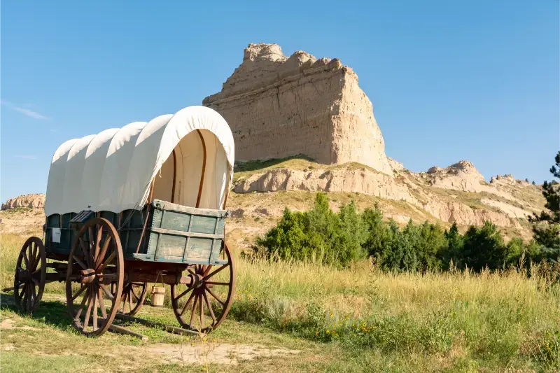 Historic Horse Carriage Scotts Bluff National Monument Nebraska Usa