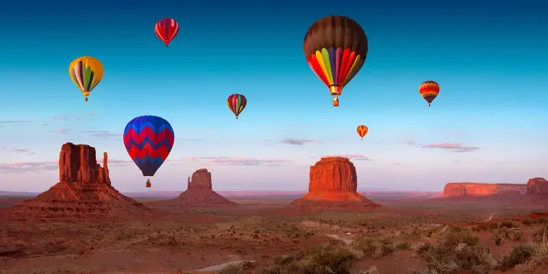Hot Air Balloons Monument Valley Usa