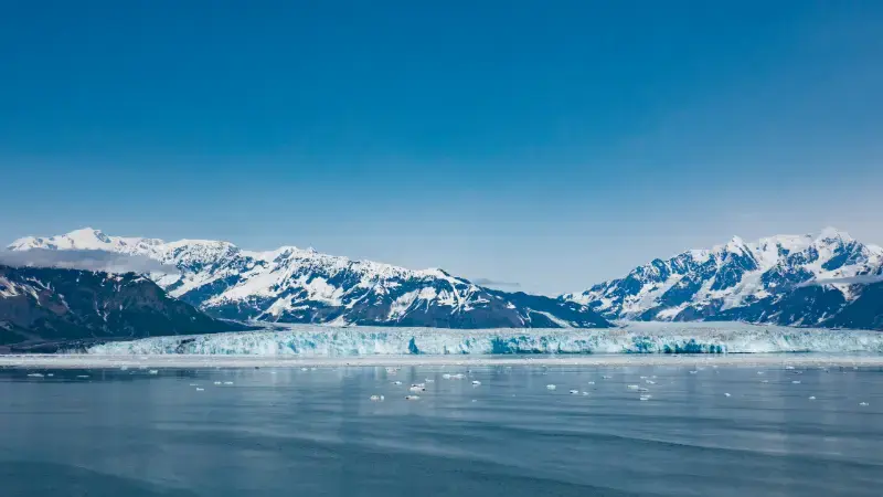 Hubbard Glacier Nature Alaska Glacier Bay Nature Snowy Mountain Peaks