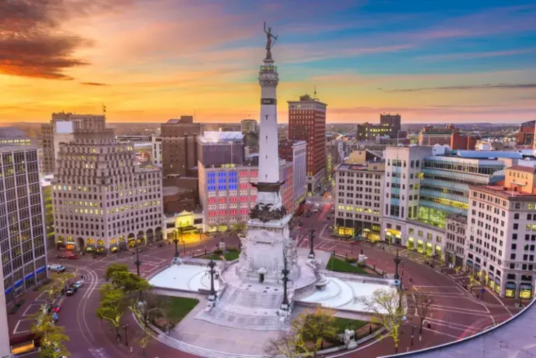 Indianapolis Indiana Cityscape Monument