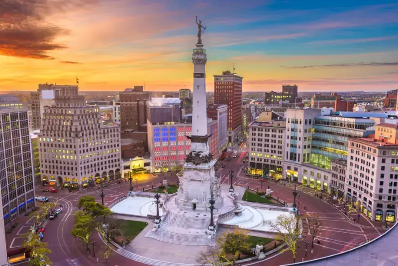 Indianapolis Indiana Cityscape Monument