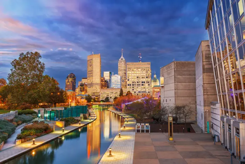Indianapolis Indiana Downtown Cityscape