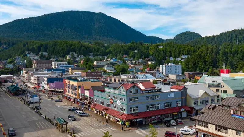 Ketchikan Alaska Landscape Small Town Alaska Town Landscape Building Street City Building Street Road Town City
