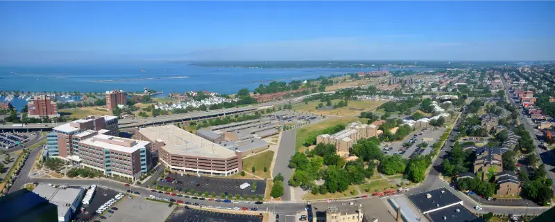 Lake Erie And Buffalo City New York