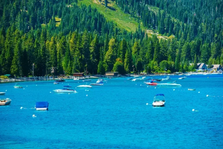 Lake Tahoe Marina Panorama South West Lake Tahoe California
