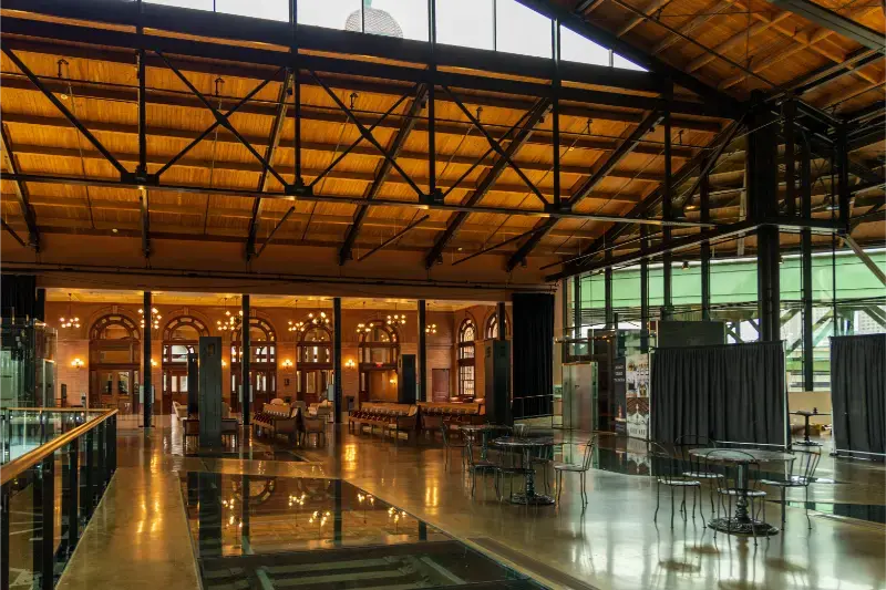 Large Open Space Lot Tables Chairs Main Street Station Richmond Virginia