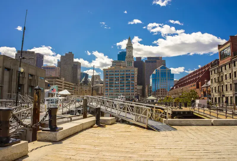 Long Wharf Landing Custom House Financial District Boston Massachusetts