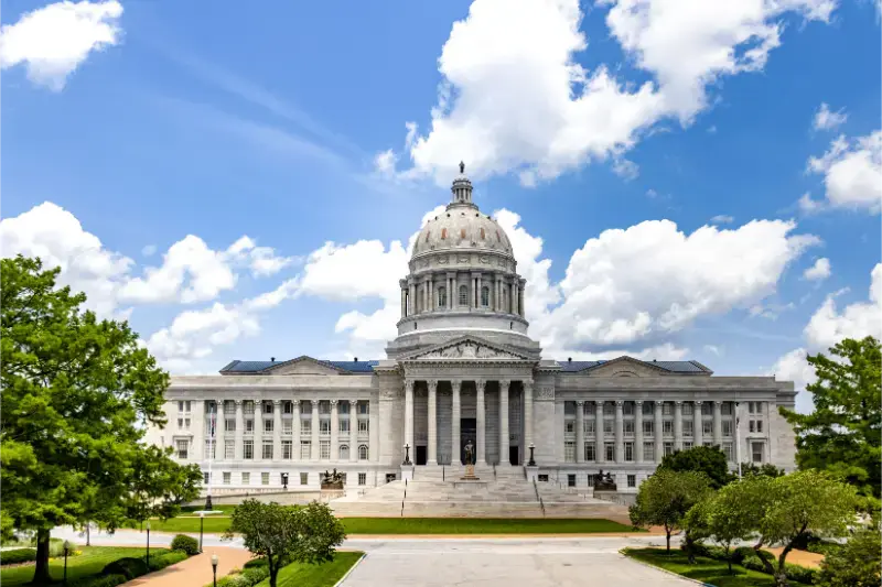 Lowangle Missouri State Capitol Jefferson USA