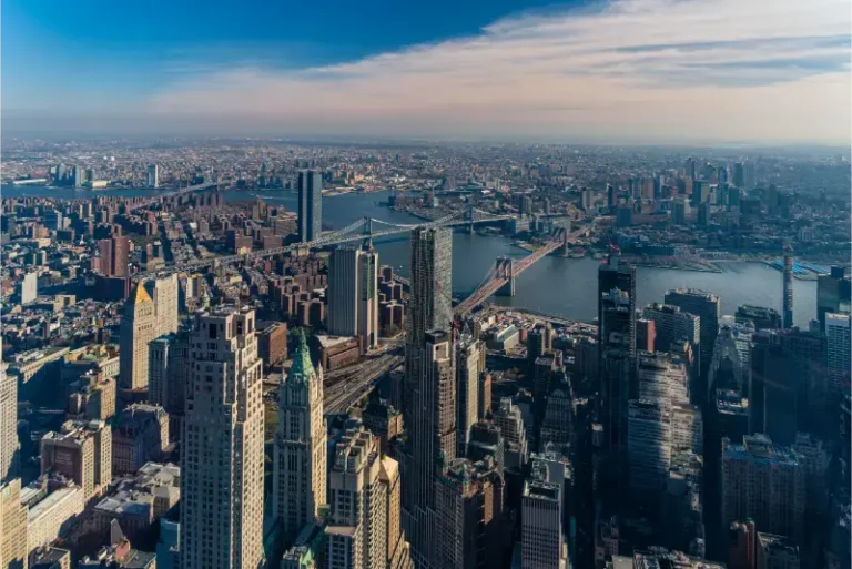 Lower East Side Downtown Brooklyn Bridge And Manhattan Bridge New York City