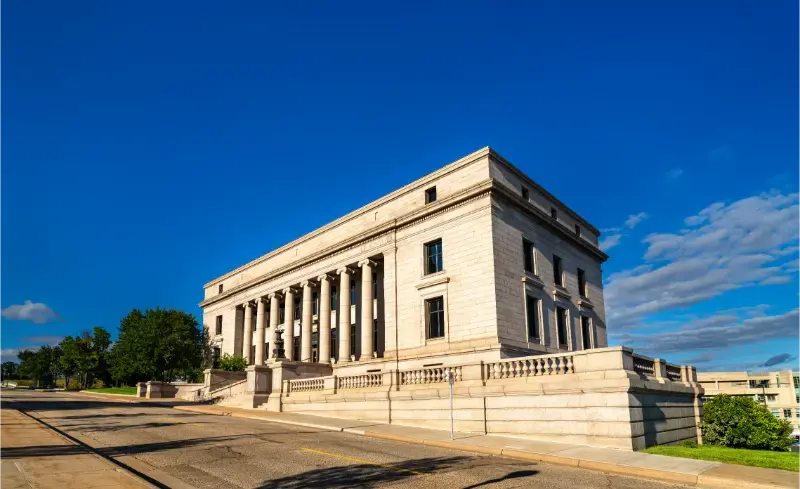 Minnesota Judicial Center Stands Saint Paul USA Classical Granite Building Features