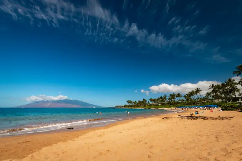 Mokapu Beach Park Wailea Kihei Maui Hawaii Against Blue Sky