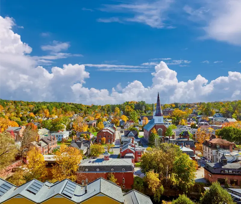 Montpelier Town Skyline Autumn Vermont