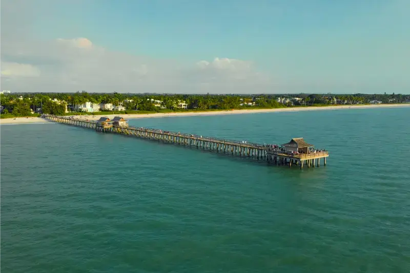 Naples Beach Fishing Pier Sunset Florida Sunset Historic Pier Naples Florida