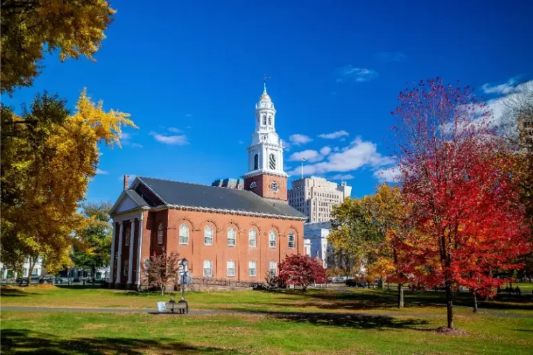 New Haven City Downtown Skyline Cityscape Connecticut Autumn