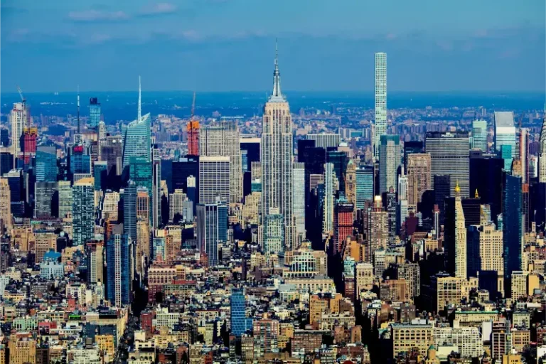 New York City Skyline From Aerial Observation