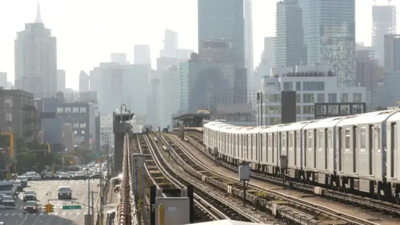 New York Subway Station New York City Metro Train Metropolitan Manhattan Skyline Empire State