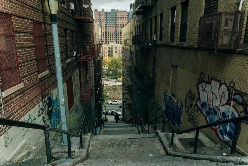 New York USA November 82022 Attraction Staircase Bronx