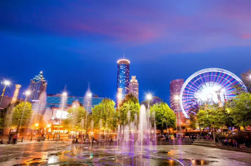 Park Atlanta Twilight Hour After Sunset
