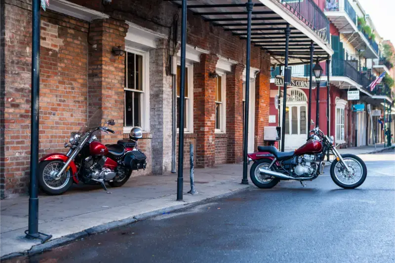 Rustic Building Motorcycles French Quarter New Orleans