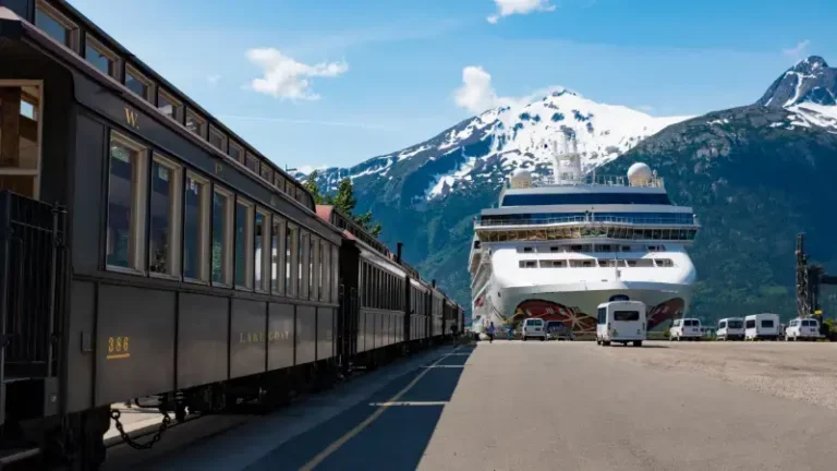 Skagway Alaska Norwegian Jewel White Pass Yukon Railway Train Railway Train Cruise Ship Train Railway Station Yukon