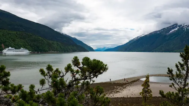 Skagway Alaska Regatta Oceania Cruises Cruise Ship Tour Alaska Landscape Cruise Liner Ship Tour Landscape