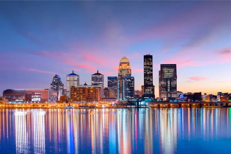 Skyline Downtown Louisville Kentucky USA