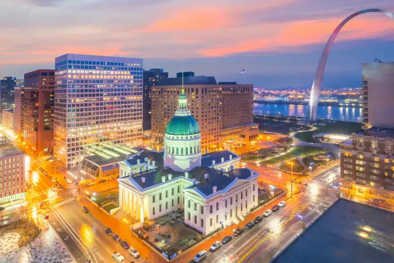 St Louis Downtown City Skyline Twilight
