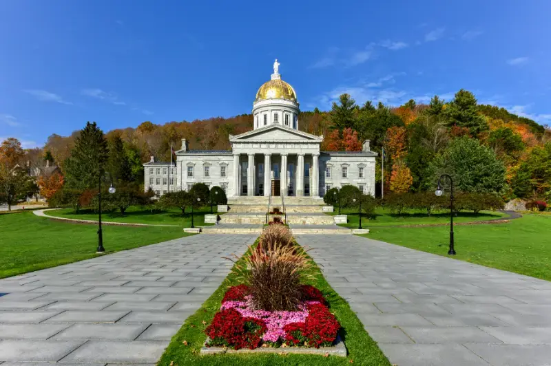 State Capitol Building Montpelier Vermont Current Greek Revival Structure Third Building Same Site Be Used As State