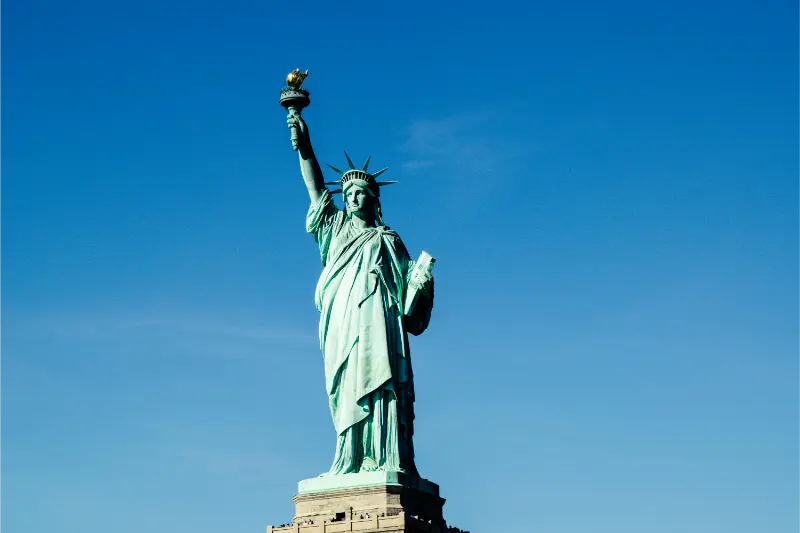 Statue Of Liberty Against Blue Sky